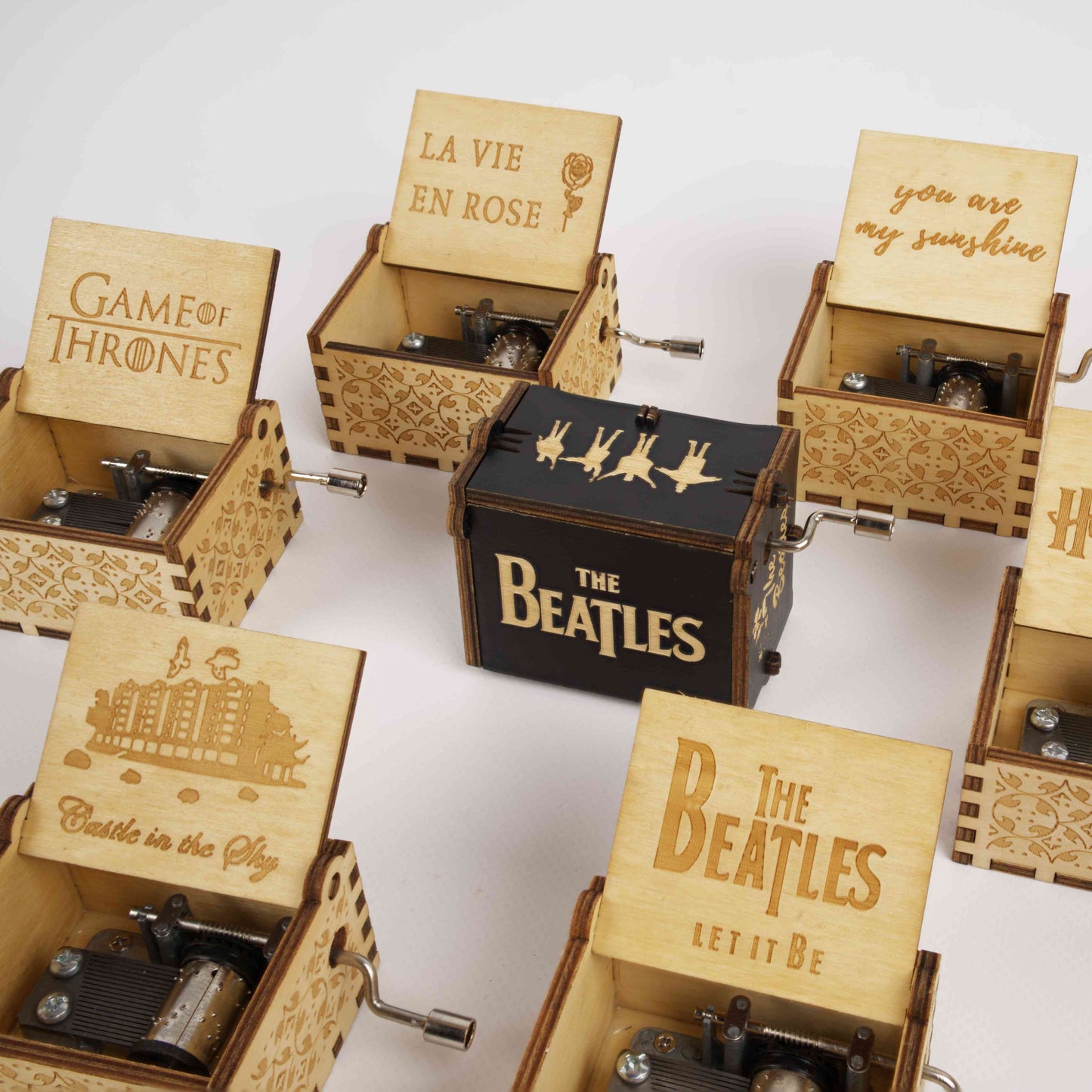 Wind-Up Music Box Wooden