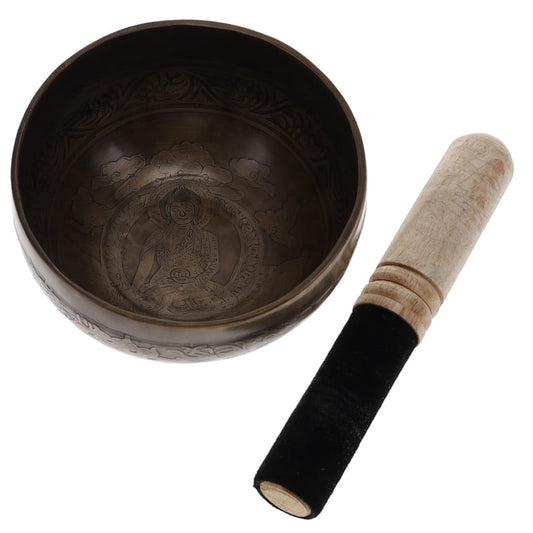 Hand Beaten Buddha Tibetan Singing Bowl